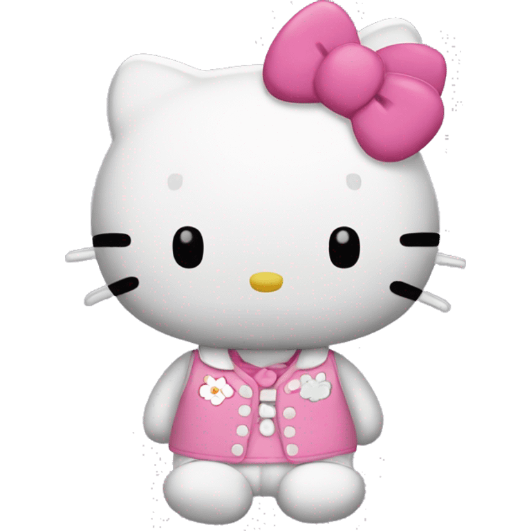 Hello kitty tejiendo  emoji