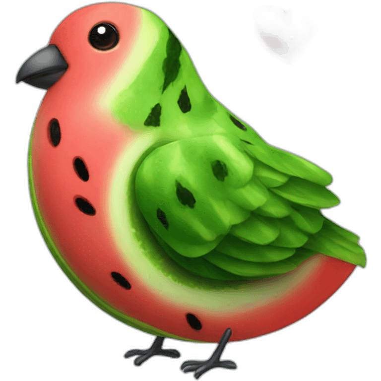 Watermelon love bird emoji