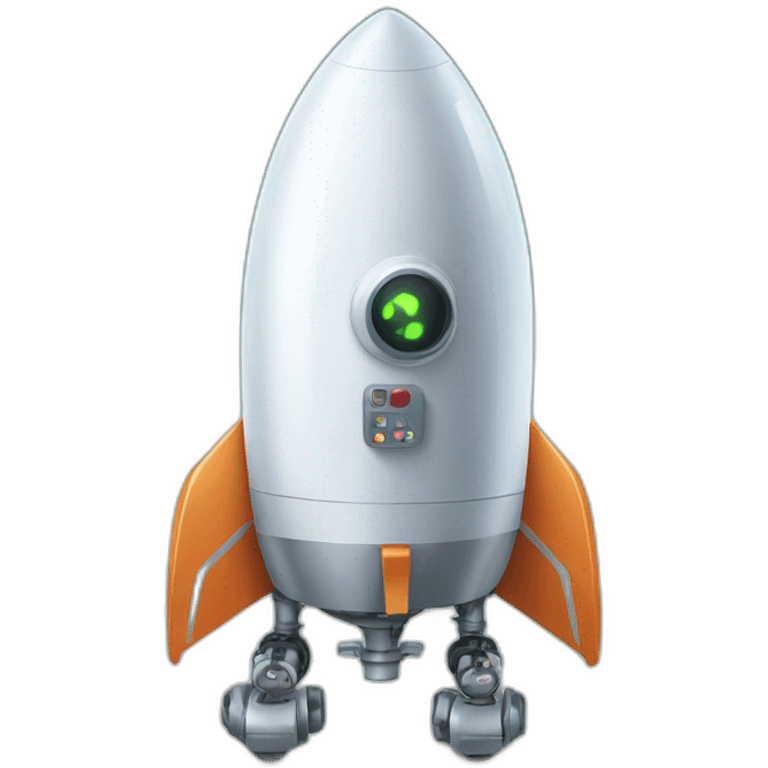 AI robot on a Rocket emoji