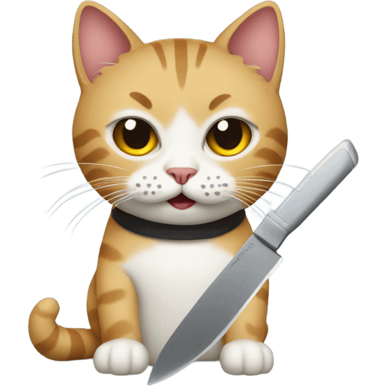 Cat with a knife  emoji