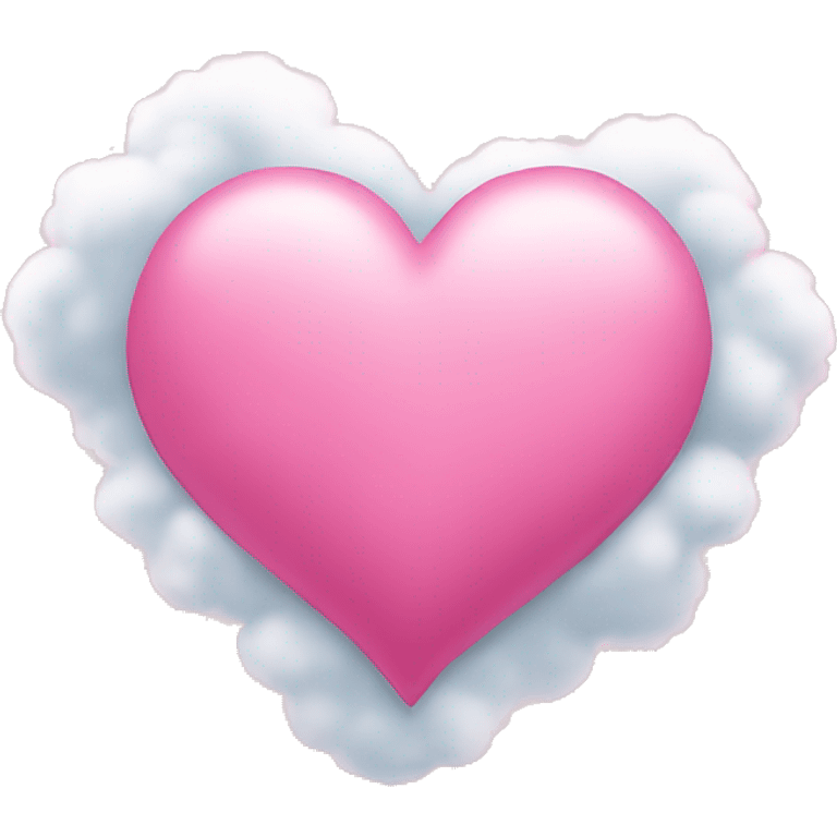 pink heart + cloud emoji