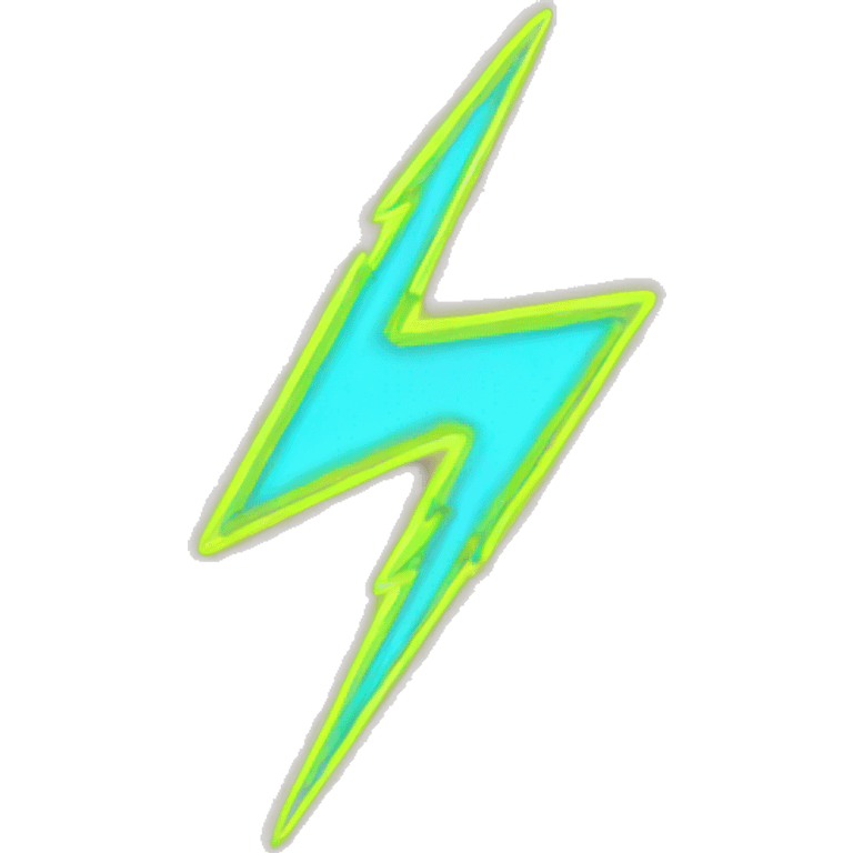 lightning bolt neon glowing emoji