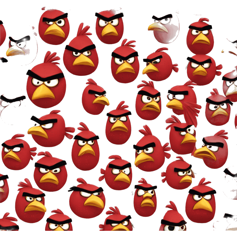 Red angry bird emoji