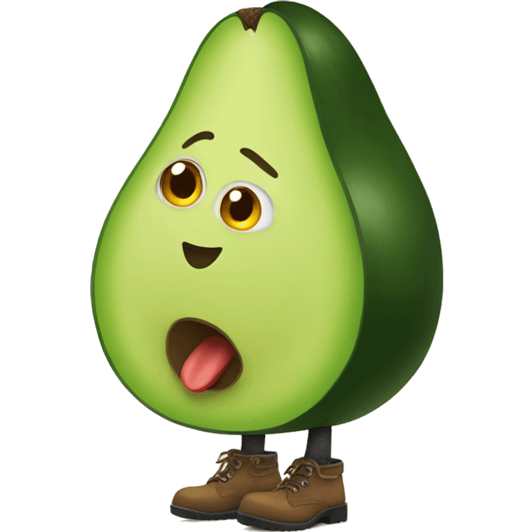 Avocado wearing boots emoji