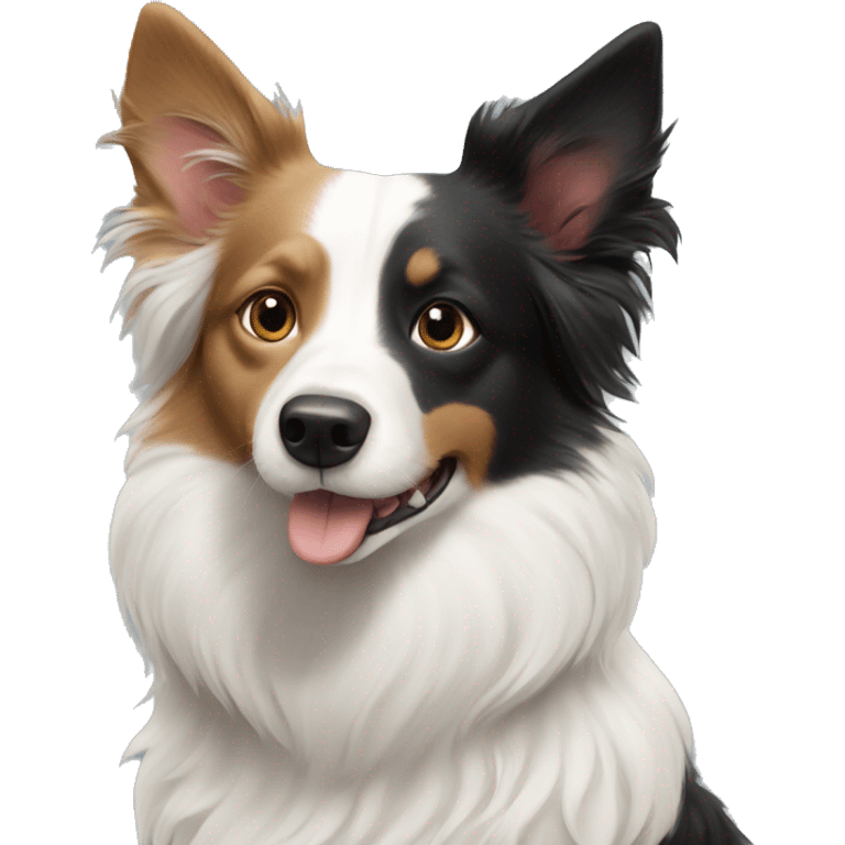 Bordercollie with a chiwawa  emoji