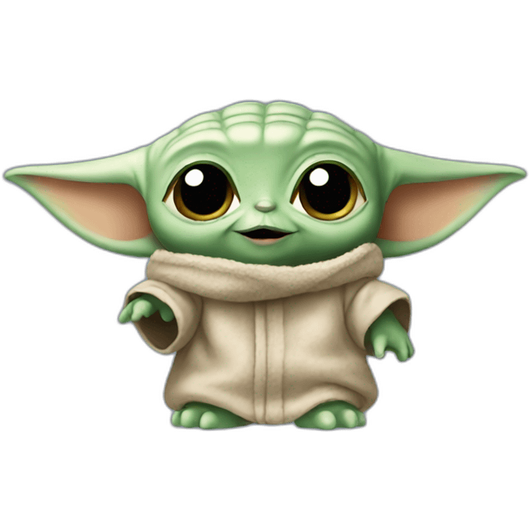 baby yoda waving emoji