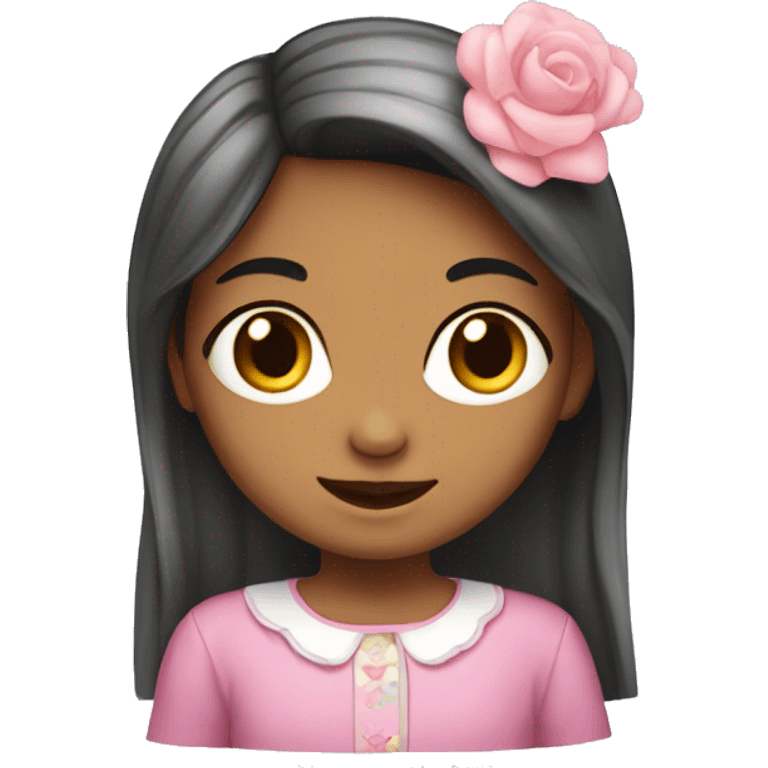 Niña con pastel de cumpleaños  emoji