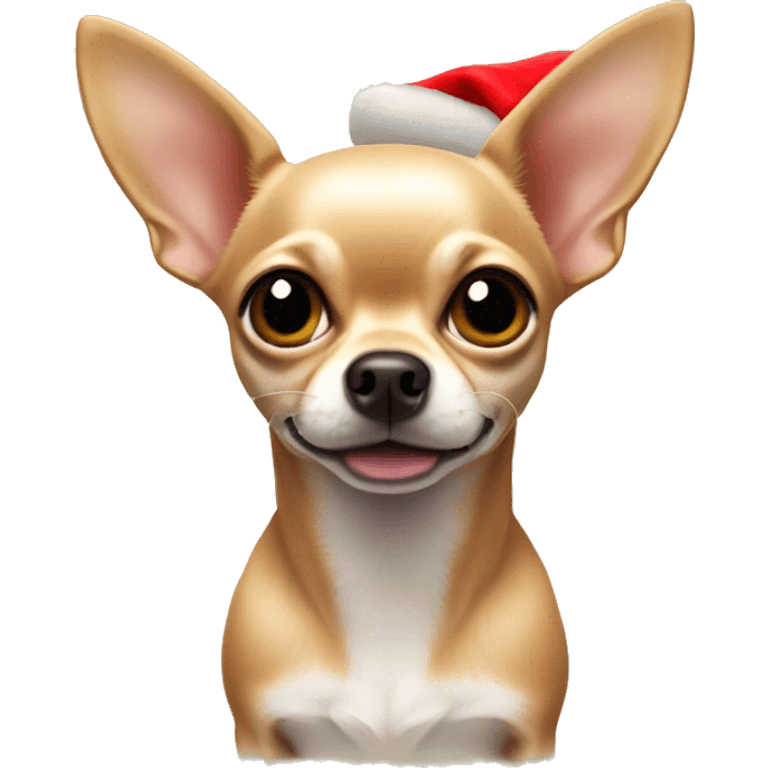 Tan chihuahua christmas emoji