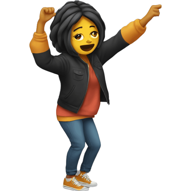 Woman dabbing emoji