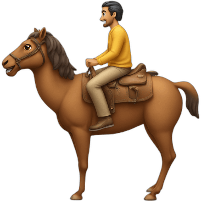 Man ride a camal emoji