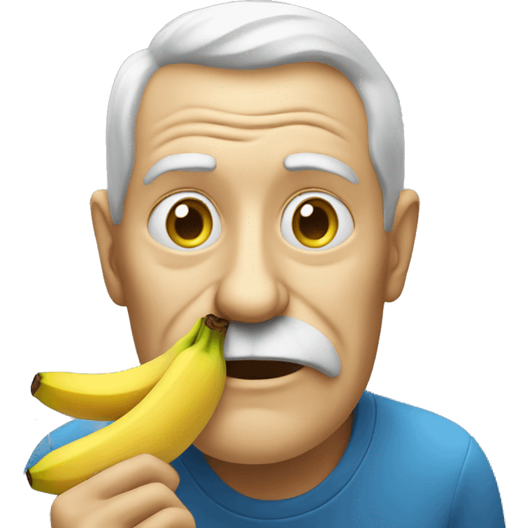 Old man eating banana emoji