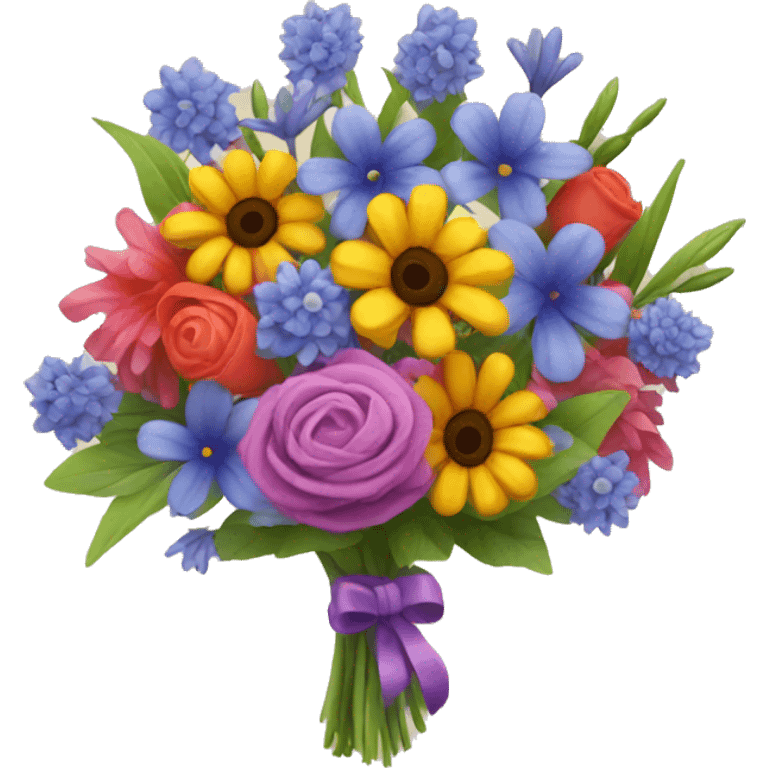 Colorful bouquet emoji