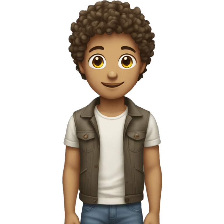 boy with curly hair fair skin developer emoji