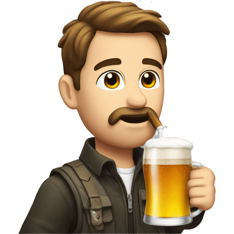 Rizzler drinking beer  emoji