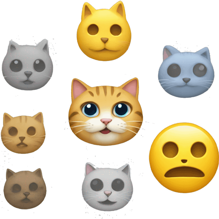 Un chat sas une emoji