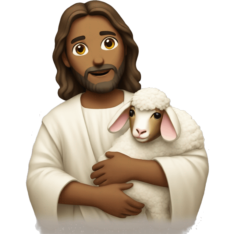 jesus holding a lamb emoji