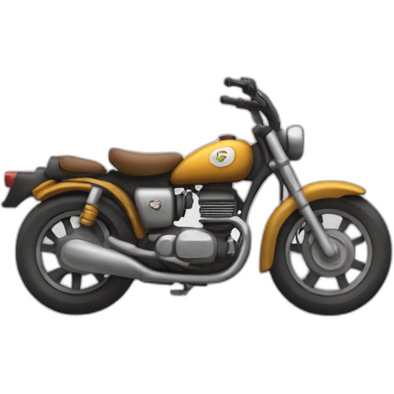 un caca sur une moto emoji