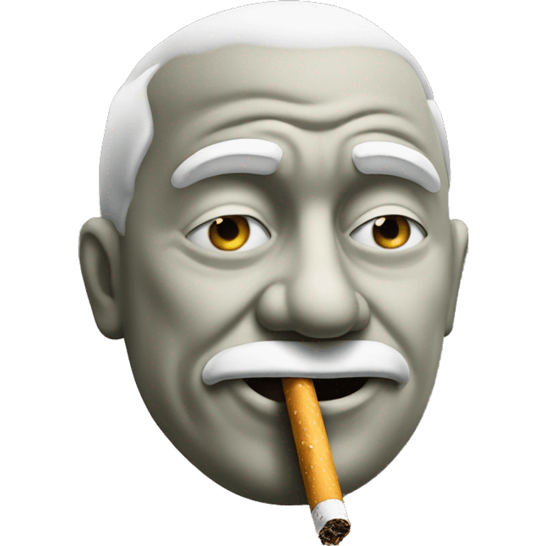 stone-faced with a cigarette emoji