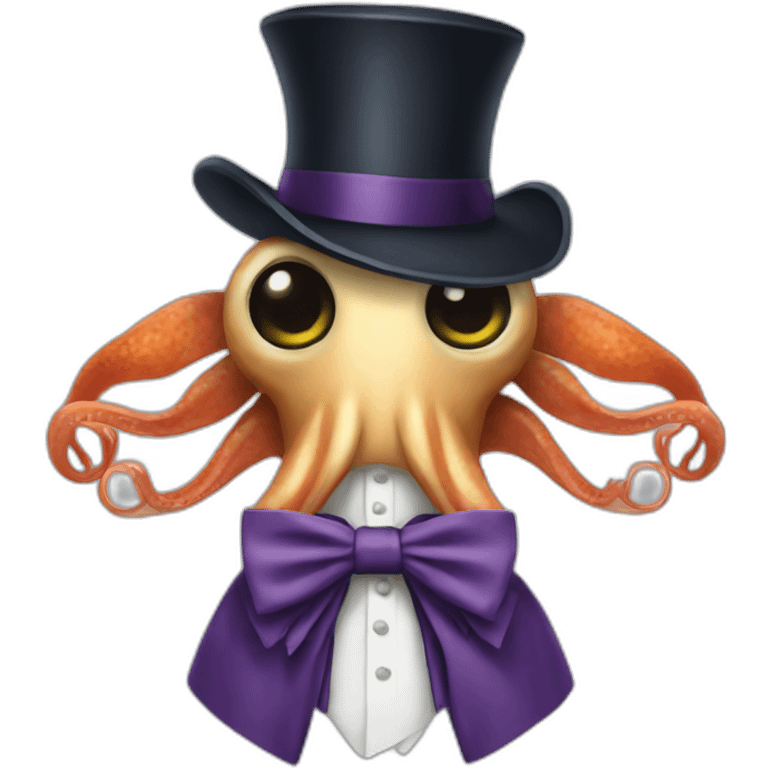 Squid wearing an ascot emoji