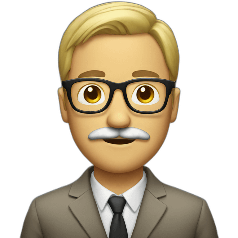 man with mustache and glasses emoji