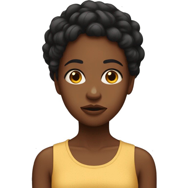 Black girl unimpressed emoji