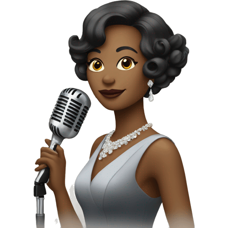 Elegant Jazz singer  emoji