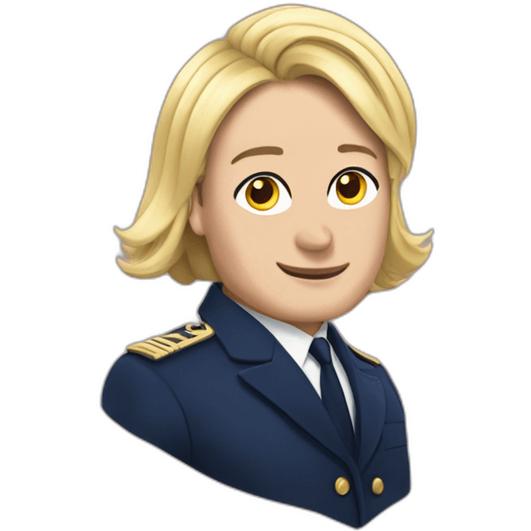 Macron embrasse marine le Pen emoji