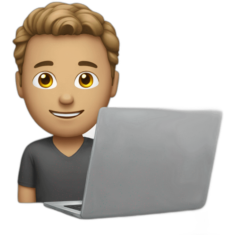 White man with laptop  emoji