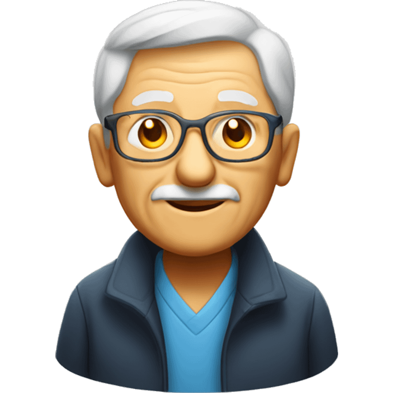 pensioner in backlight emoji