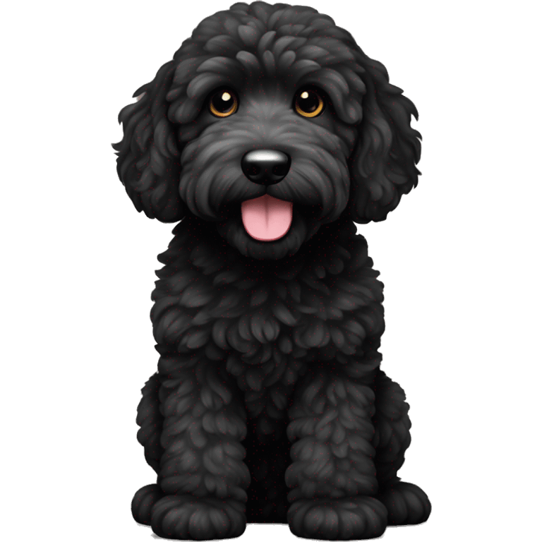 Black goldendoodle  emoji