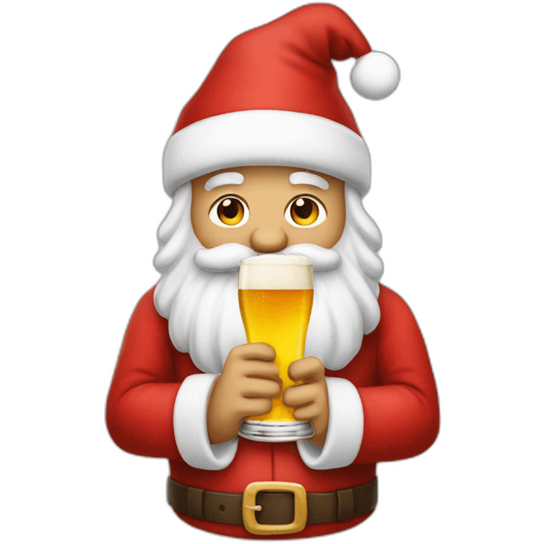 Babbo Natale con birra emoji