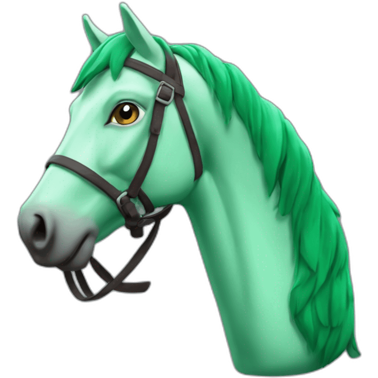 cheval verte  boit coca emoji