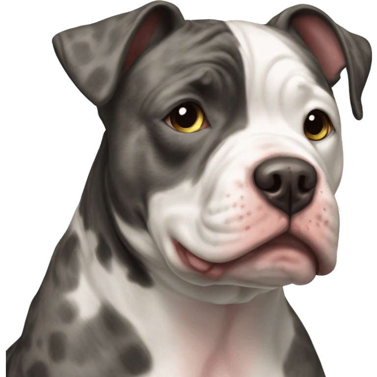 Tri Merle American Bully  emoji