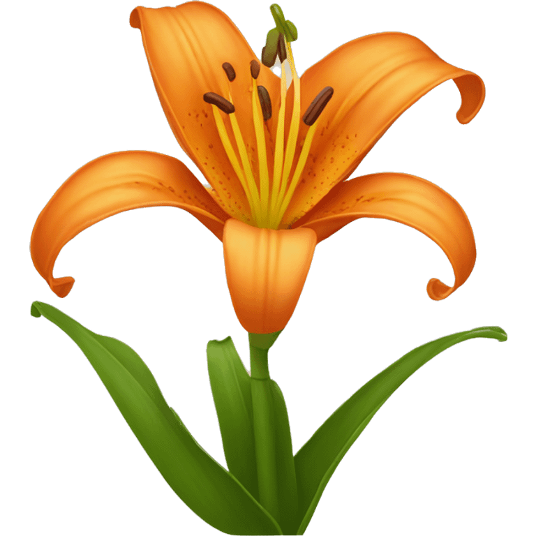 An orange Lilly flower  emoji