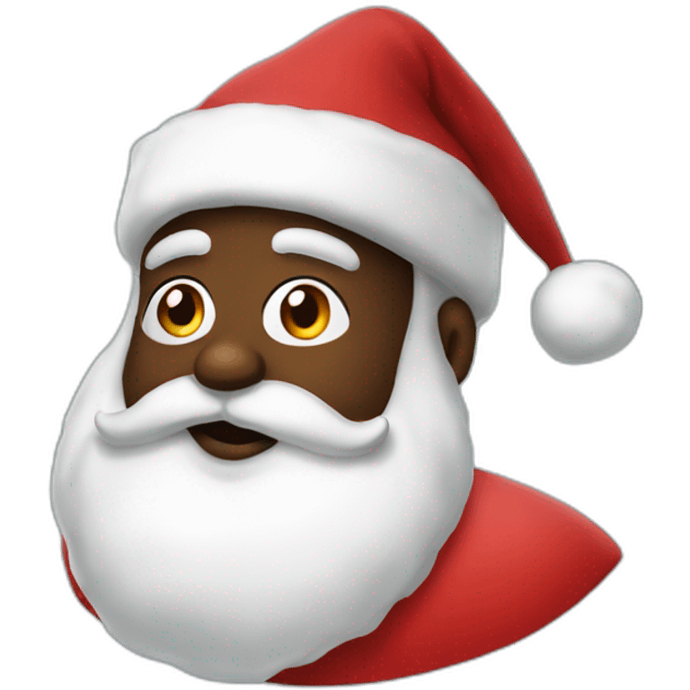 big fat Black Santa emoji