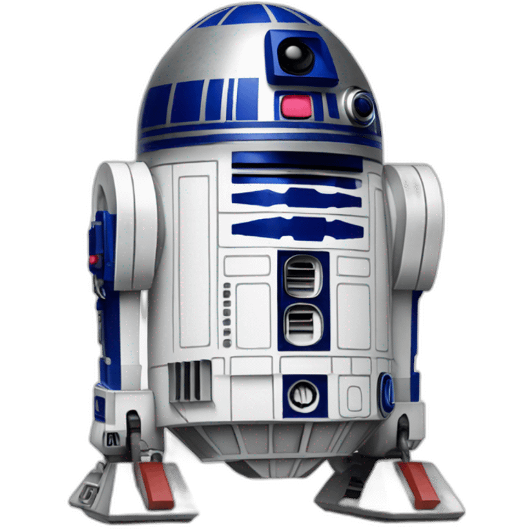 r2d2 with an exclamation mark indicating assistance needed emoji