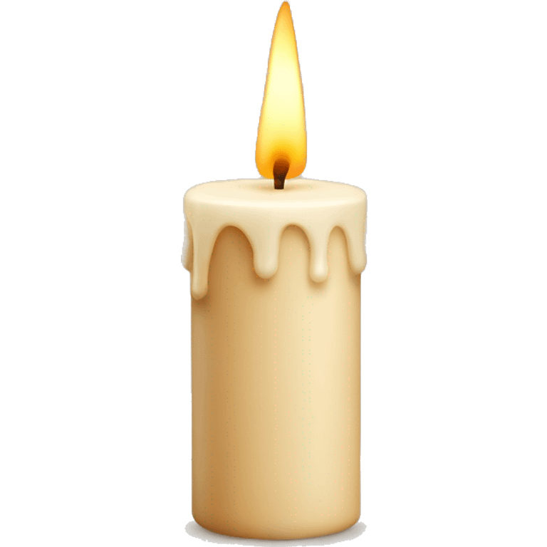 Beige color christmas candle emoji