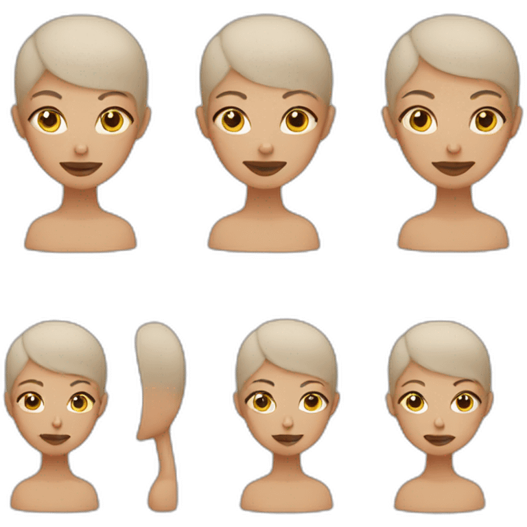 woman with no hair emoji