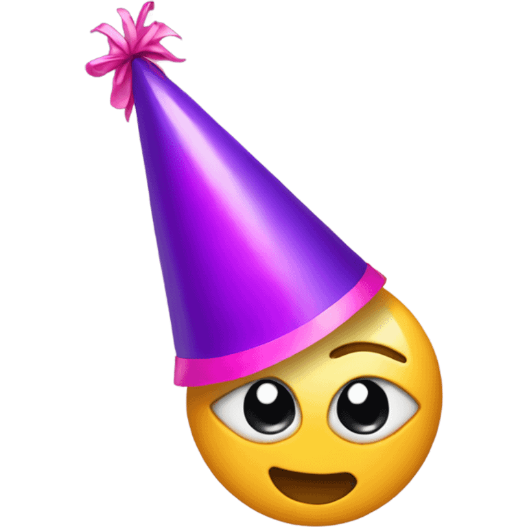 Emoji with a party hat emoji