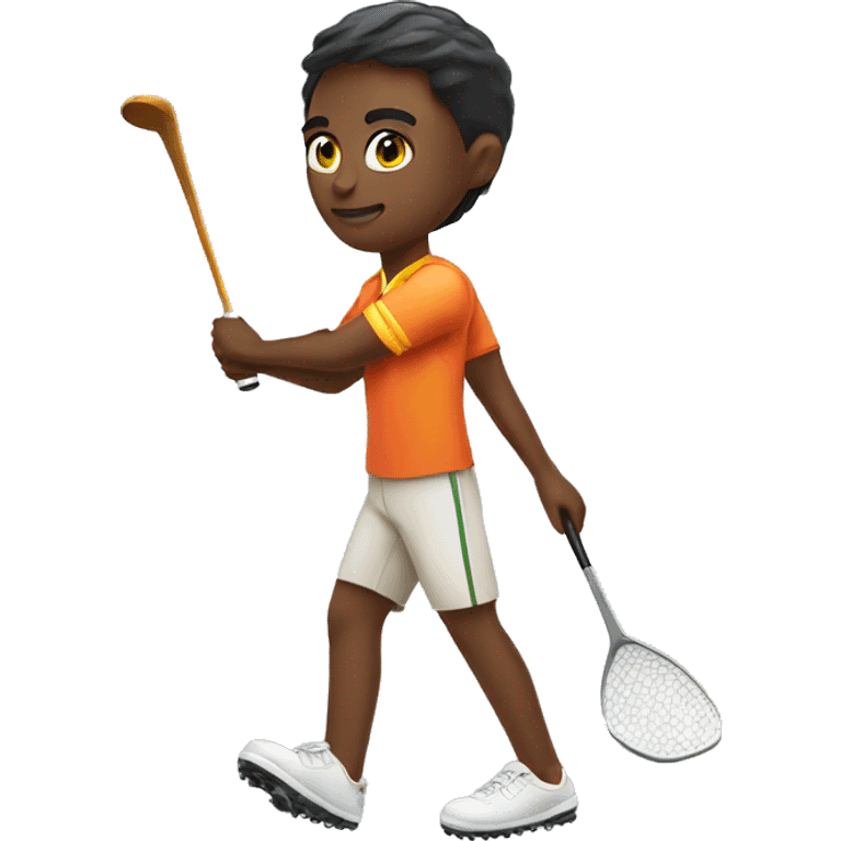 summer olympics boy golfing emoji