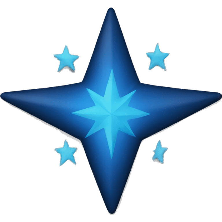 Blue star 4 points emoji