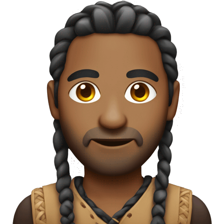 Indian man with cornrow dreadlocks  emoji