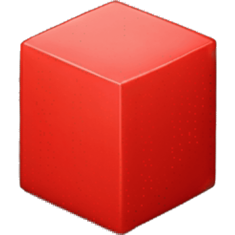 red cube with life emoji