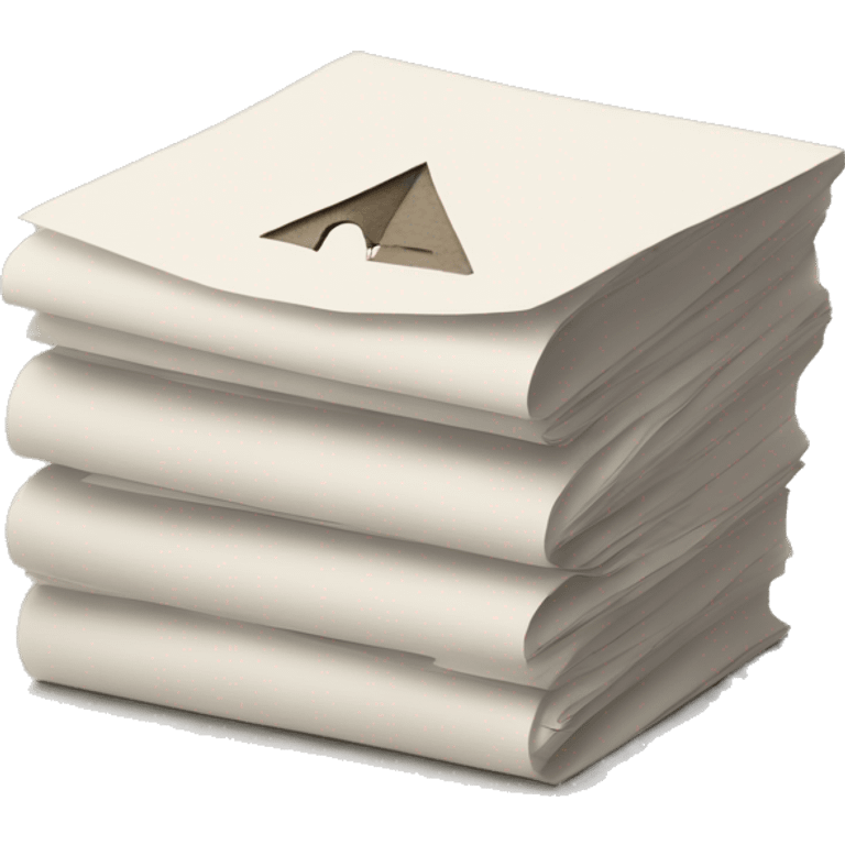 a stack of paper with a visible home symbol on it emoji