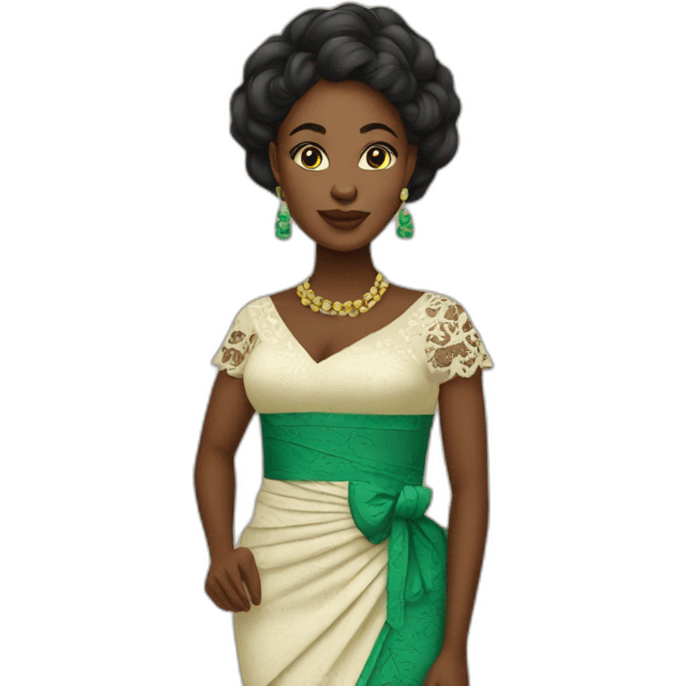 Nigerian woman in asoebi emoji