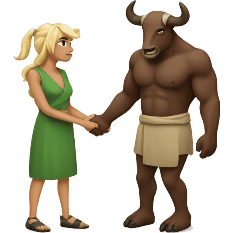 Saguitaruis and Taurus holding hands emoji