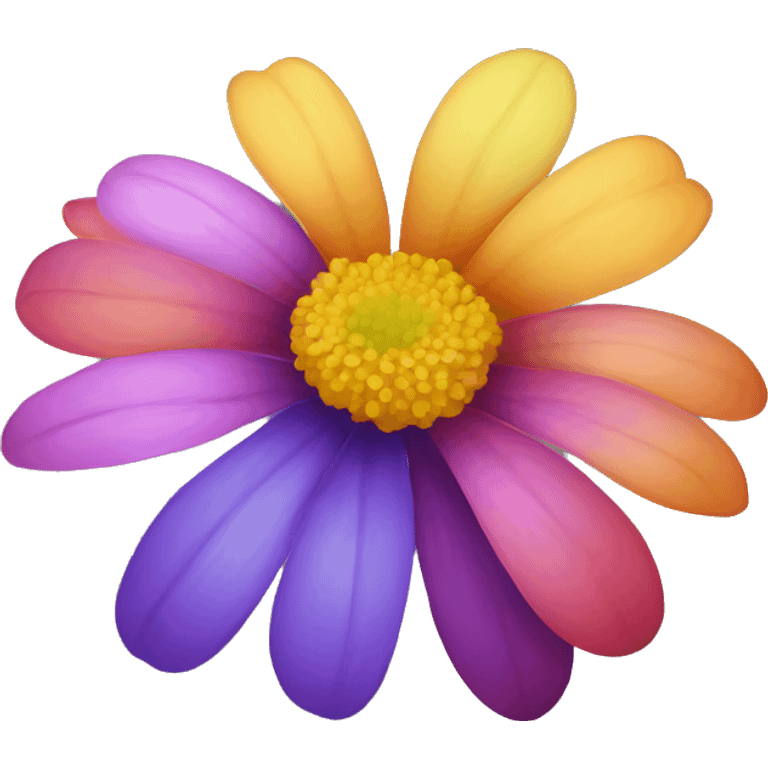 Multicolored flower emoji