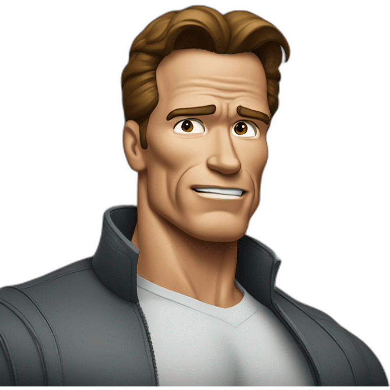 arnold schwarzenegger cartoon wearing henley emoji