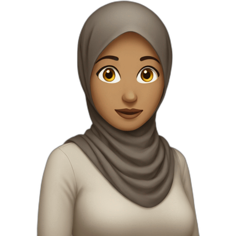 Muslim woman without hijab emoji