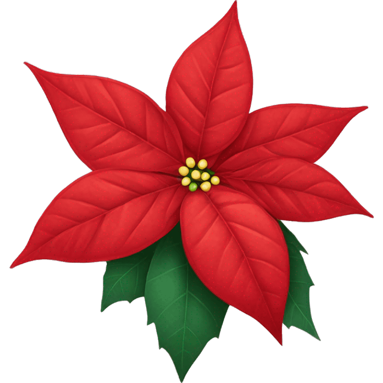 Bright red poinsettia flower emoji